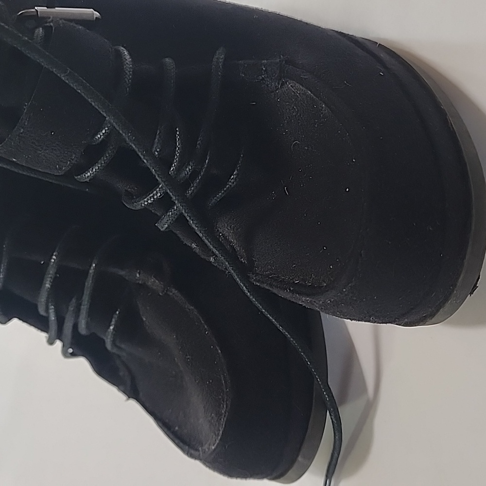 Mossimo  Black Buckle Suede Booties Sz 8.5 - Picture 4 of 12